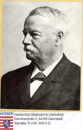 Merck, Wilhelm (1833-1899) / Porträt im Halbprofil, Brustbild