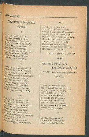 Triste criollo : (Estilo)