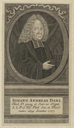 Bildnis des Iohann Andreas Danz