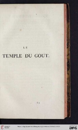 Le temple du gout