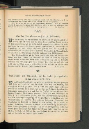 Von der Taubstummenanstalt zu Schleswig.