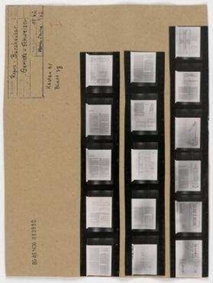 Repros für einen Vortrag von Peter Schweizer und Hans Gericke über Bürohochhäuser. Berlin