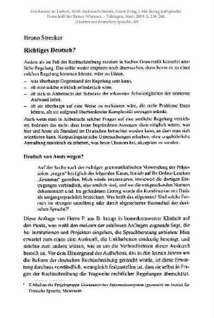 Richtiges Deutsch?