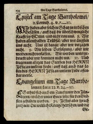 Evangelium am Tage Bartholomaei/ ...