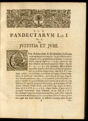Pandectarum Lib. I.