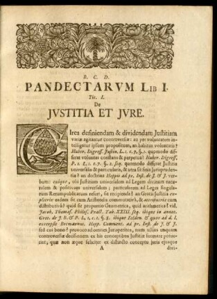 Pandectarum Lib. I.