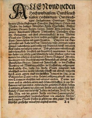 Andere Ains Erbarn Raths der Stat Nürmberg warhaffte verantwortung, gegenbericht vnd ablainung, vff des erclerten vnd verrufften Echters vnd Landfridprechers, Marggraf Albrechts des jüngern von Brandenburg, vneerliche, leichtuertige, vnd erdichte lasterschrifften ...