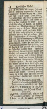 Kirchengebete.