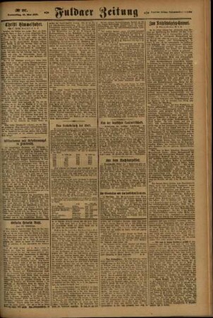Zweite Ausgabe vom Donnerstag, den 10. Mai 1923.