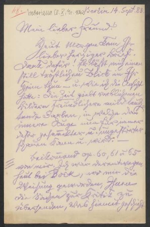 Brief an Robert Musiol : 14.09.1883