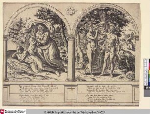 [Zwei biblische Allegorien: Die Erschaffung Evas / Der Sündenfall; Two biblical allegories: The creation of Eva / The Fall of Man]