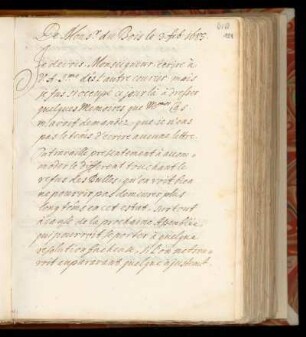 De Monsr du Bois le 3. feb: 1685.