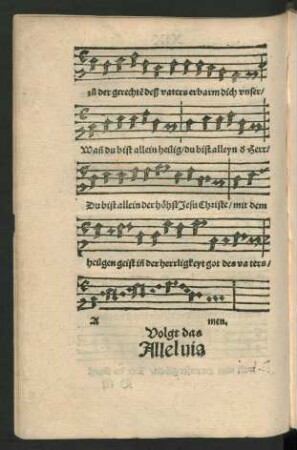Volgt das Alleluia