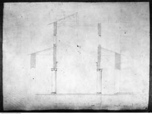 San Lorenzo fuori le Mura, piante, alzati, sezioni, particolari, 98 disegni, Westliche Basilika, Querschnitt