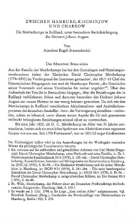 Das Abenteuer Bessarabien