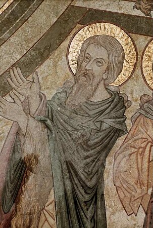 Christus als Weltenrichter, umrahmt von Heiligen und den Evangelistensymbolen