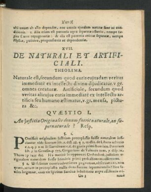 XVII. De Naturali Et Artificiali.