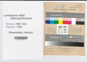 Entnazifizierung Heinrich Rossmoeller , geb. 04.03.1886 (Geschaeftsfuehrer)