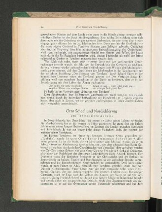 Otto Scheel und Nordschleswig
