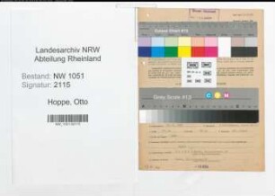 Entnazifizierung Otto Hoppe , geb. 31.07.1907 (Gaertner)