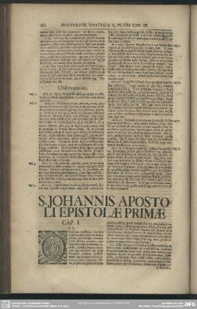 S. Johannis Apostoli Epistolae Primae