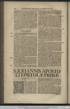 S. Johannis Apostoli Epistolae Primae