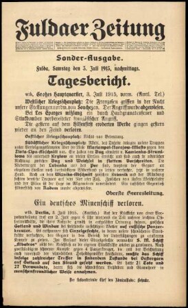 Ausgabe vom Samstag, den 03. Juli 1915.
