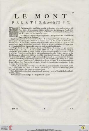 Le Mont Palatin, du côté de l’Est