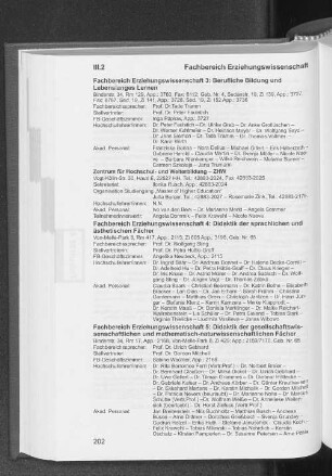 Fachbereich Erziehungswissenschaft 5: Didaktik der gesellschaftswissenschaftlichen und mathematisch-naturwissenschaftlichen Fächer