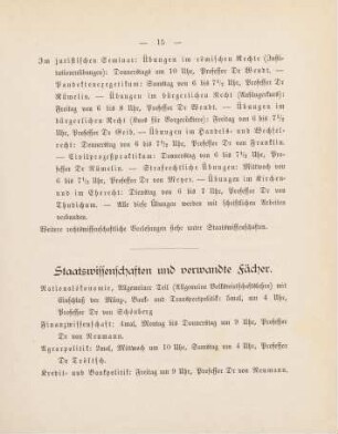 15-17, Staatswissenschaften und verwandte Fächer