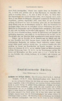 346-352 Empfehlenswerthe Schriften