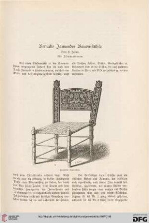Bemalte Jamunder Bauernstühle