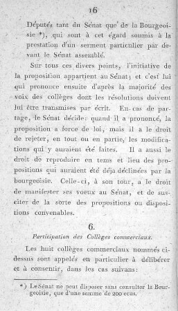 6. Participation des Collèges commerciaux.