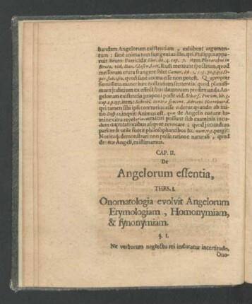 Cap. II. De Angelorum essentia.
