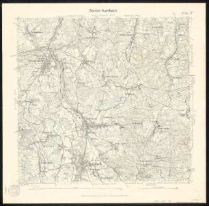 Äquidistantenkarte 135 : Section Auerbach, 1910 : Section Auerbach. - 1:25000. - Leipzig: Giesecke & Devrient, 1910. - 1 Kt.