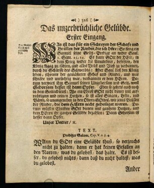 326-339, Das unzerbrüchliche Gelübde