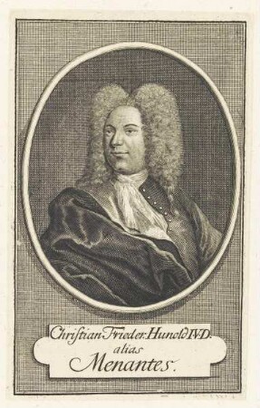 Bildnis des Christian Frieder. Hunold alias Menantes
