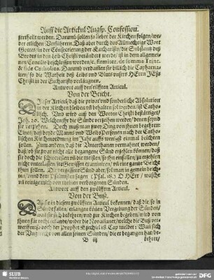 Antwort auff den eilfften Articul. Von der Beicht