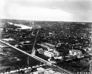Blick auf Washington : Das Panamerikanische Gebäude in Washington. Im Bildhintergrund der Potomac River.