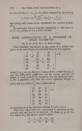 Some applications of a theorem in solid geometry.