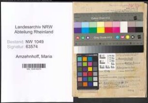 Entnazifizierung Maria Amzehnhoff , geb. 21.04.1891 (Lehrer)