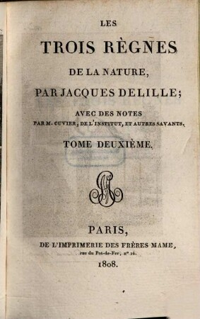 Les trois règnes de la nature, 2