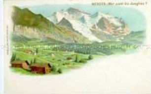Ansicht von Wengen mit Jungfrau