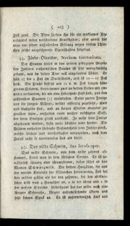 45. Das wilde Schwein, Sus scrofa aper.