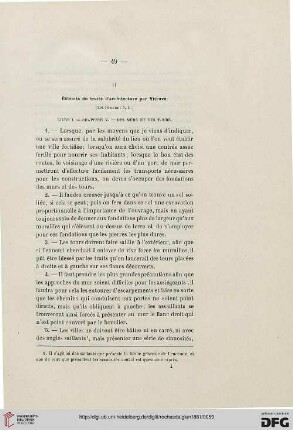 II: Extraits du traité d’architecture par Vitruve