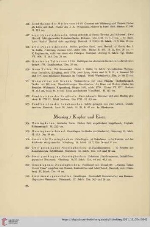 Messing, Kupfer, Eisen (Nr. 504-533)