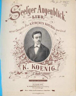 Seel'ger Augenblick : Lied ; op. 63