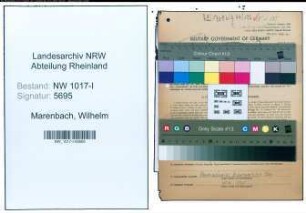 Entnazifizierung Wilhelm Marenbach , geb. 02.11.1894 (Abteilungsleiter)