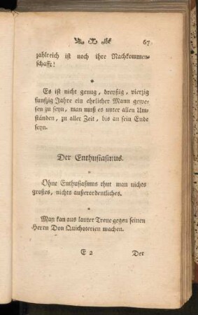 Der Enthusiasmus