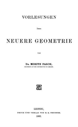 Vorlesungen über neuere Geometrie